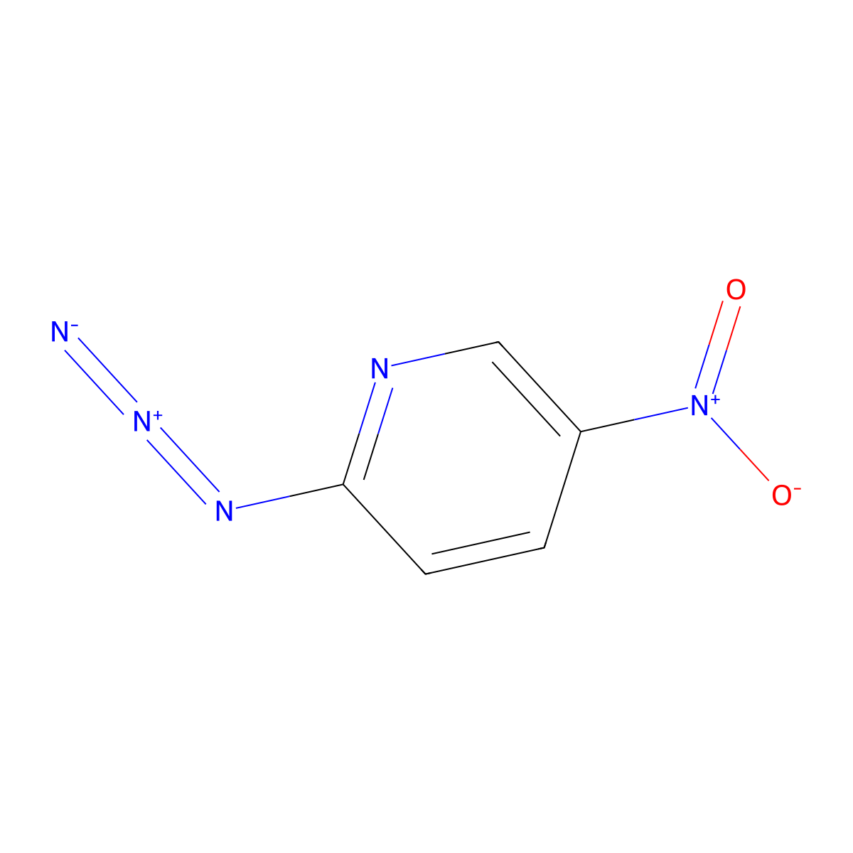 2-Azido-5-nitropyridine molecular structure, CAS 69080-06-4