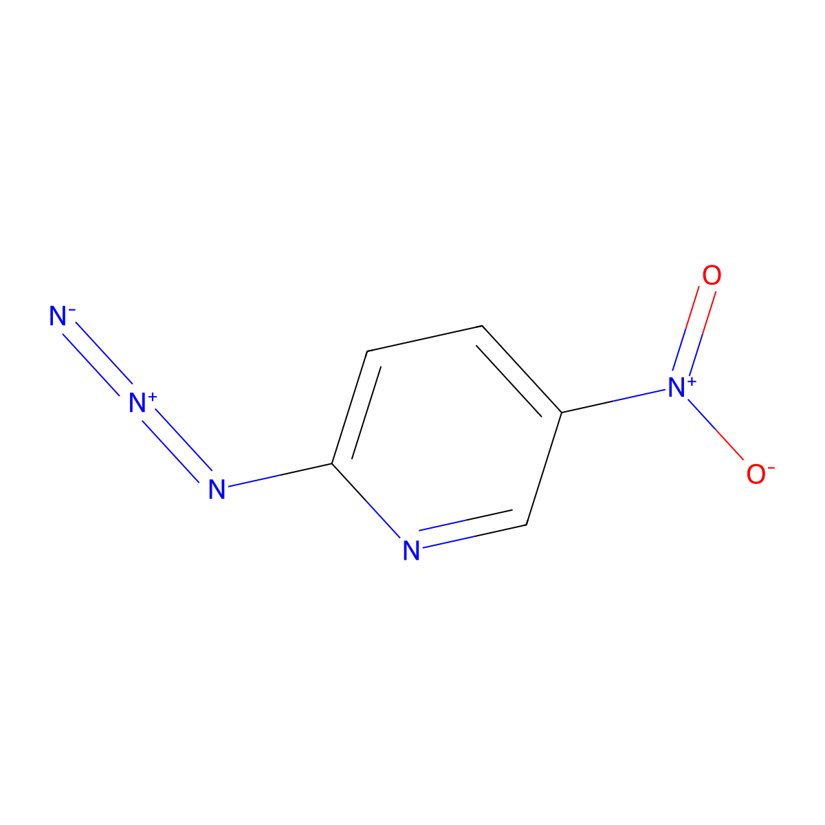 2-Azido-5-nitropyridine molecular structure, CAS 69080-06-4