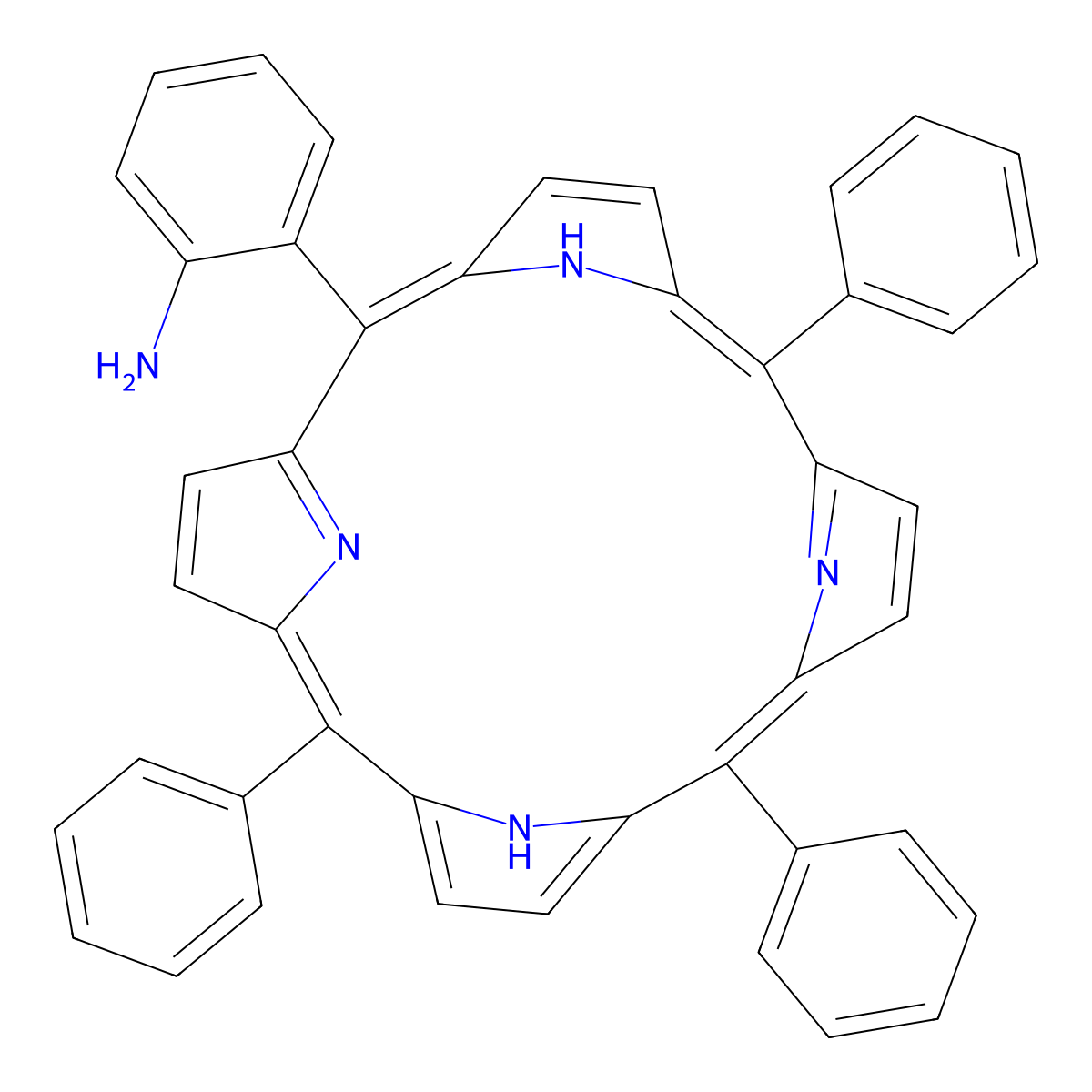 5-Mono(2-aminophenyl)-10,15,20-triphenyl porphine molecular structure, CAS 69082-94-6