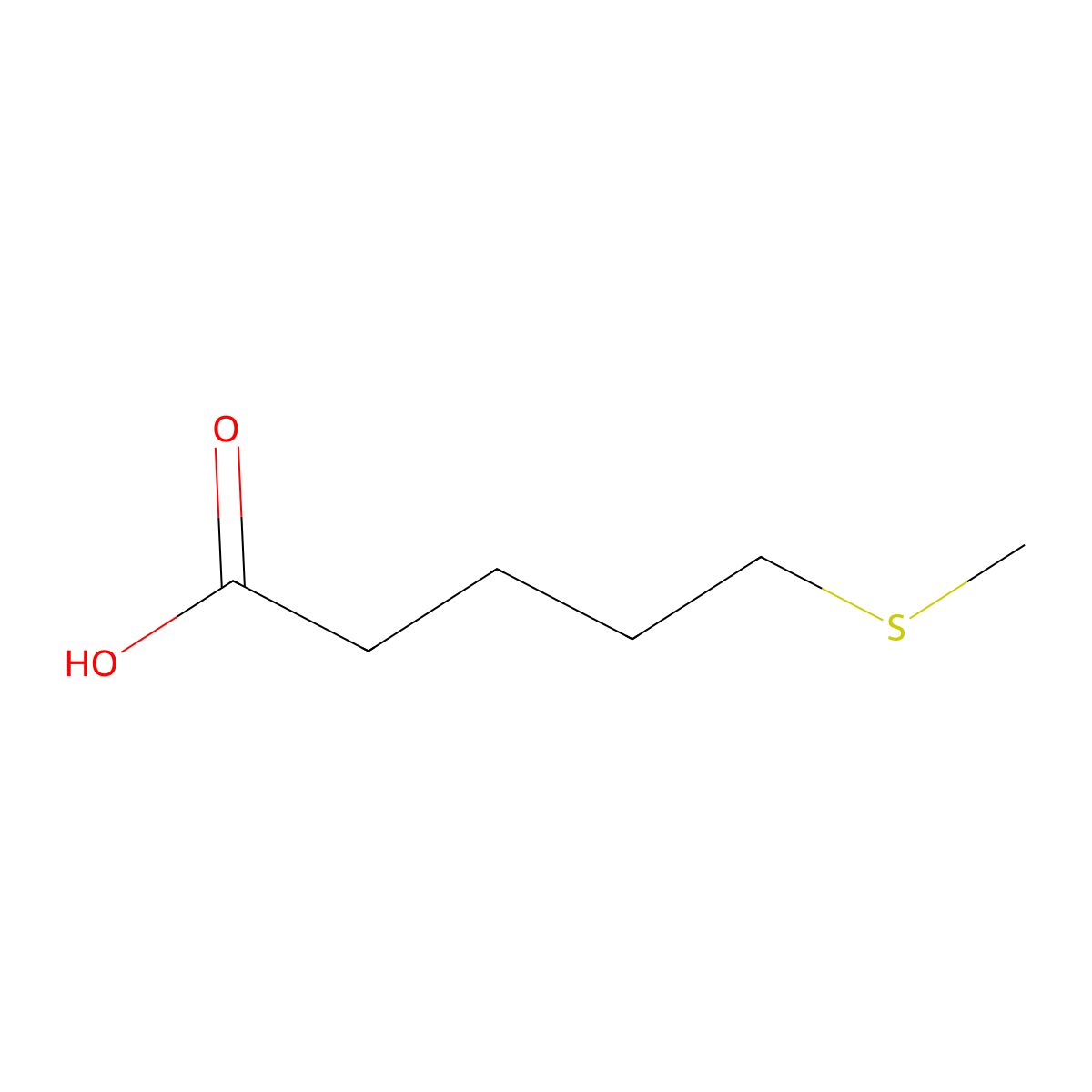 5-(Methylsulfanyl)pentanoic acid molecular structure, CAS 69082-95-7