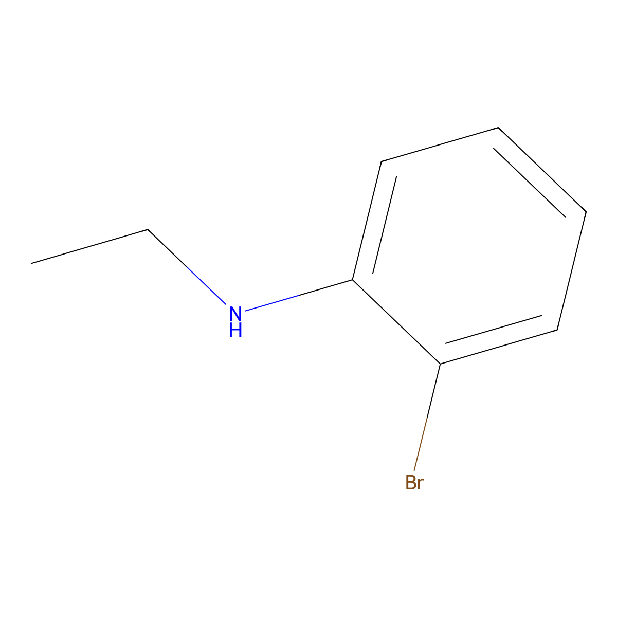 N-Ethyl-2-bromo-benzenamine molecular structure, CAS 69083-47-2