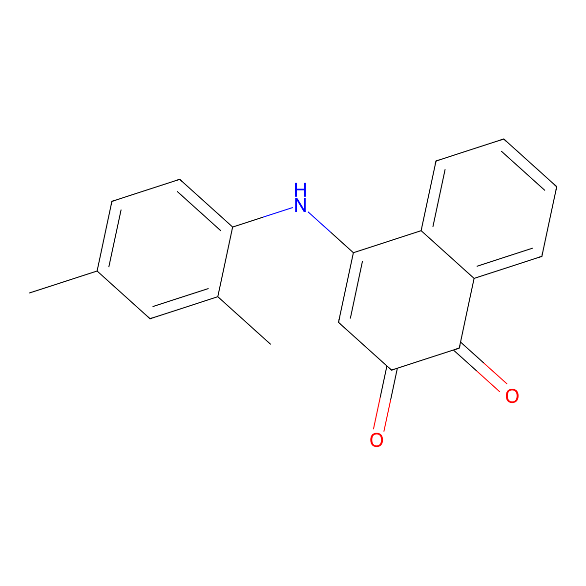 4-[(2,4-Dimethylphenyl)amino]naphthalene-1,2-dione molecular structure, CAS 69085-38-7