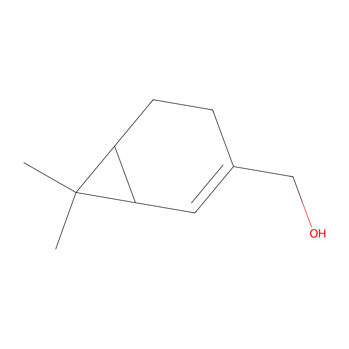 (7,7-Dimethylbicyclo[4.1.0]hept-2-en-3-yl)methanol molecular structure, CAS 6909-19-9