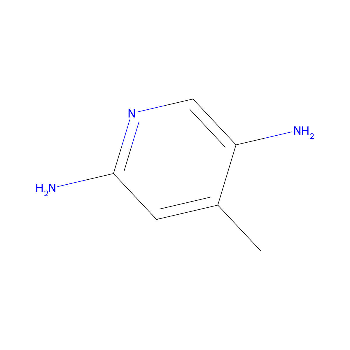 4-Methylpyridine-2,5-diamine molecular structure, CAS 6909-93-9