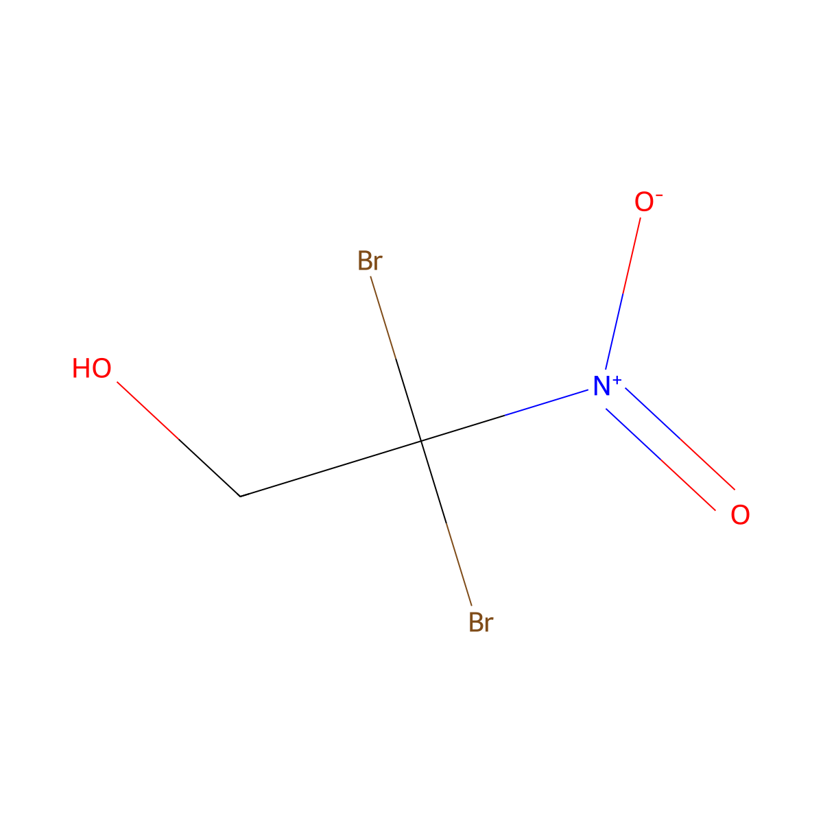 2,2-Dibromo-2-nitroethanol molecular structure, CAS 69094-18-4