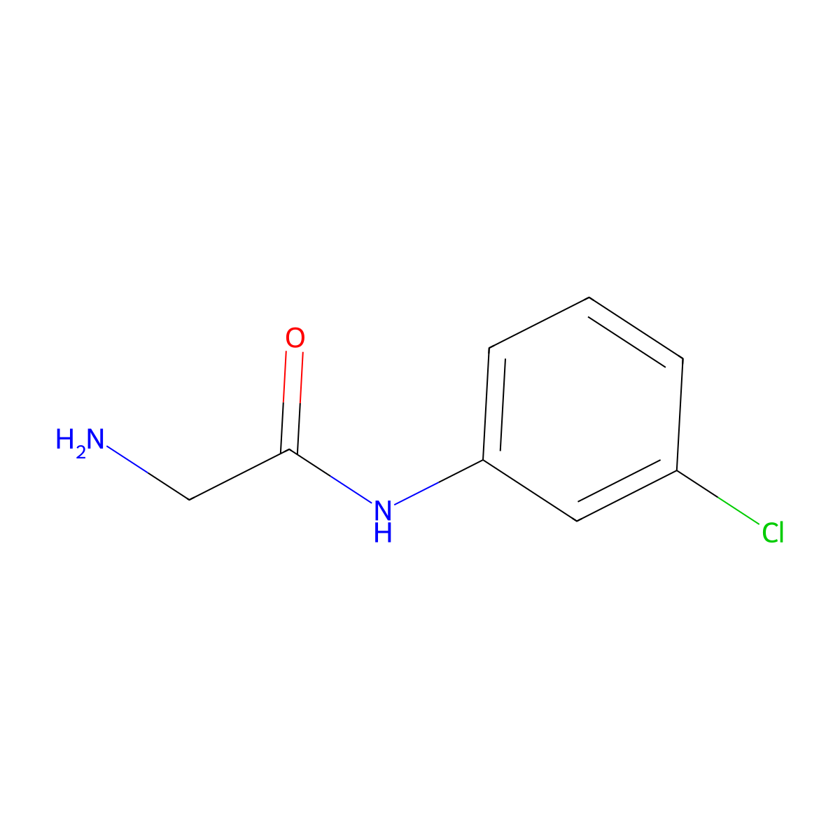2-amino-N-(3-chlorophenyl)acetamide molecular structure, CAS 690947-13-8