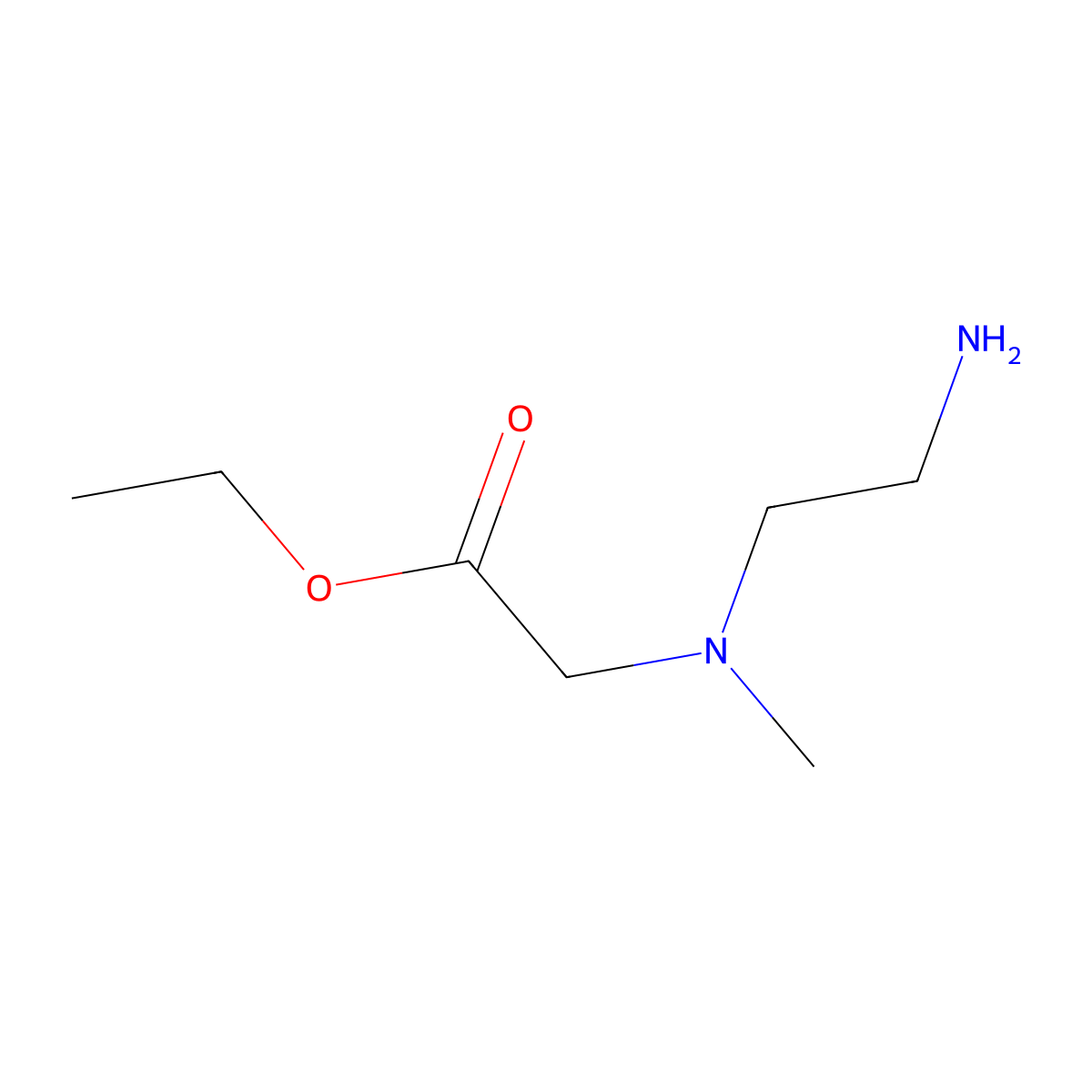 Ethyl 2-[(2-aminoethyl)(methyl)amino]acetate molecular structure, CAS 690953-90-3