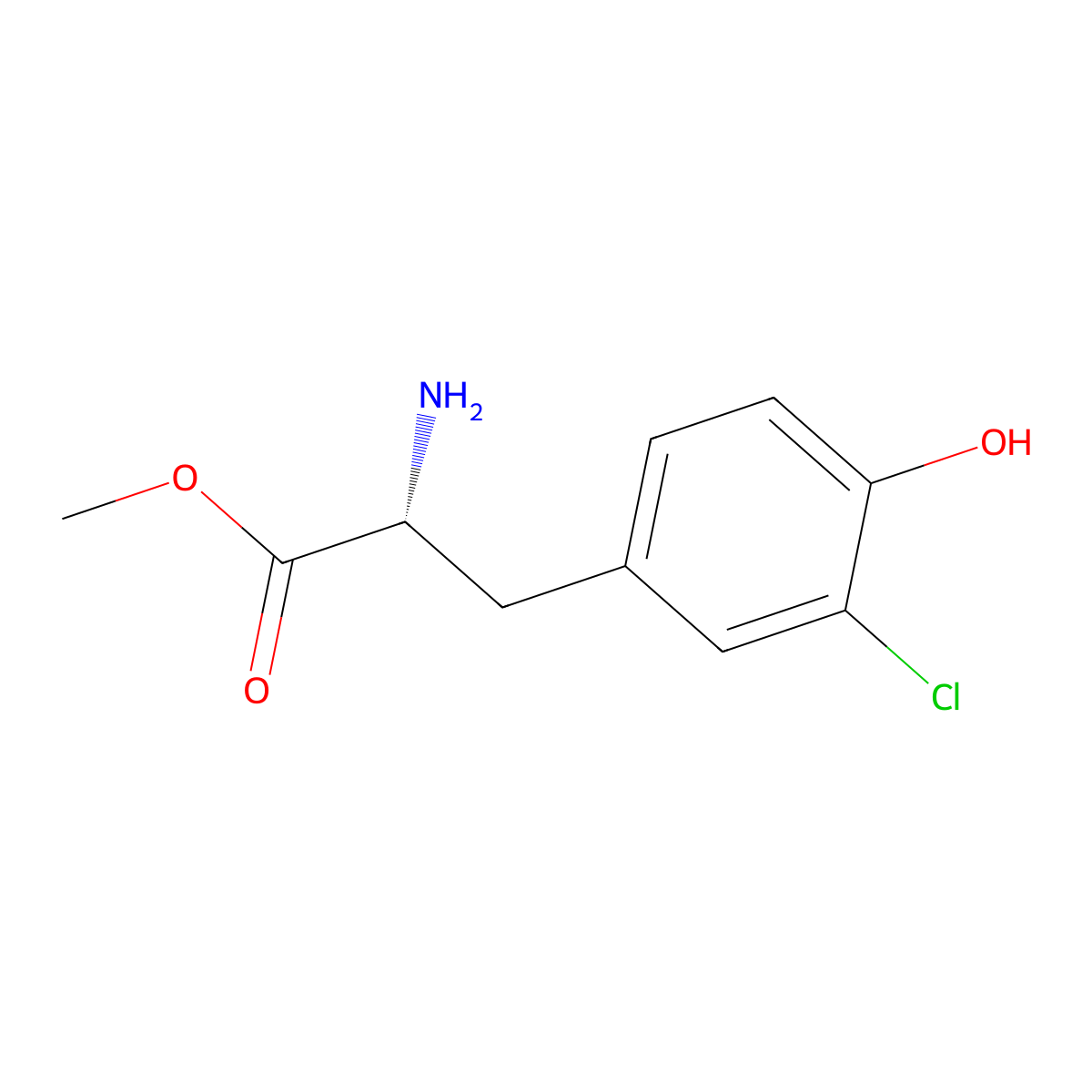 3-Chloro-D-tyrosine methyl ester molecular structure, CAS 690954-95-1