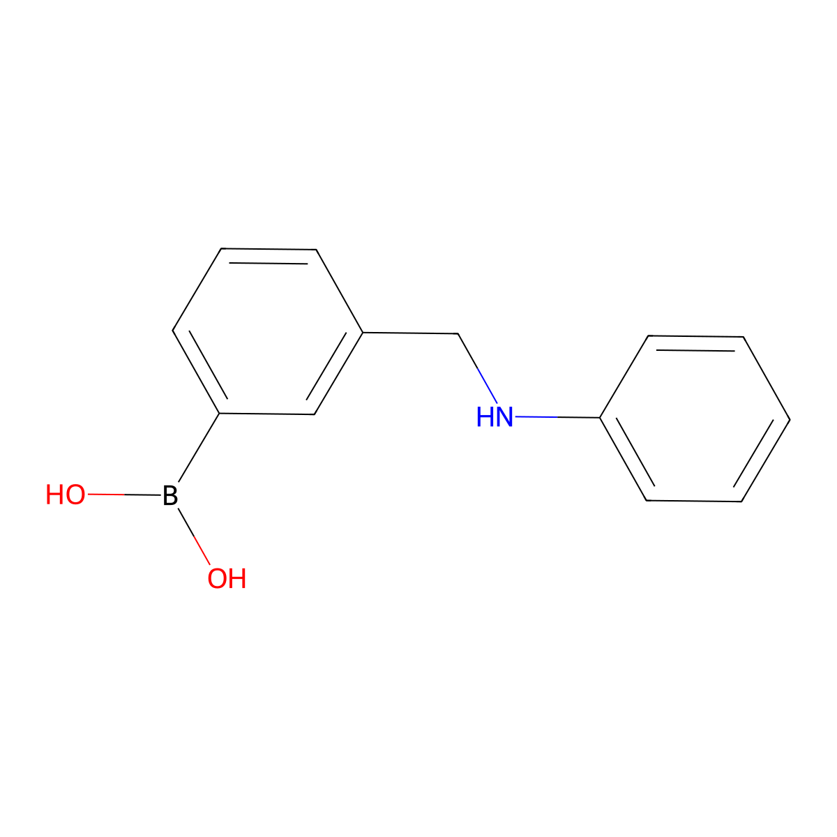 (3-((Phenylamino)methyl)phenyl)boronic acid molecular structure, CAS 690957-43-8