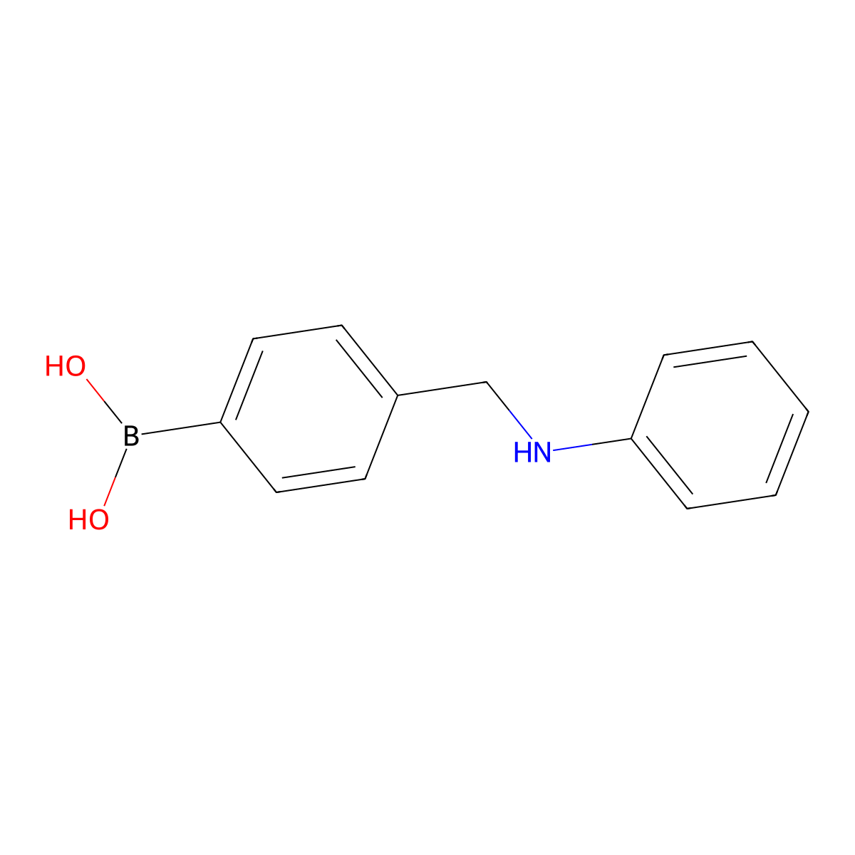 B-[4-[(Phenylamino)methyl]phenyl]boronic acid molecular structure, CAS 690957-44-9