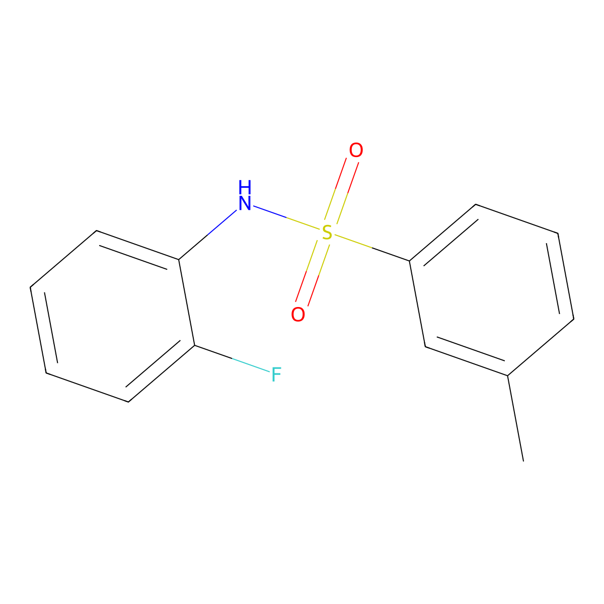 N-(2-fluorophenyl)-3-methylbenzenesulfonamide molecular structure, CAS 690960-12-4