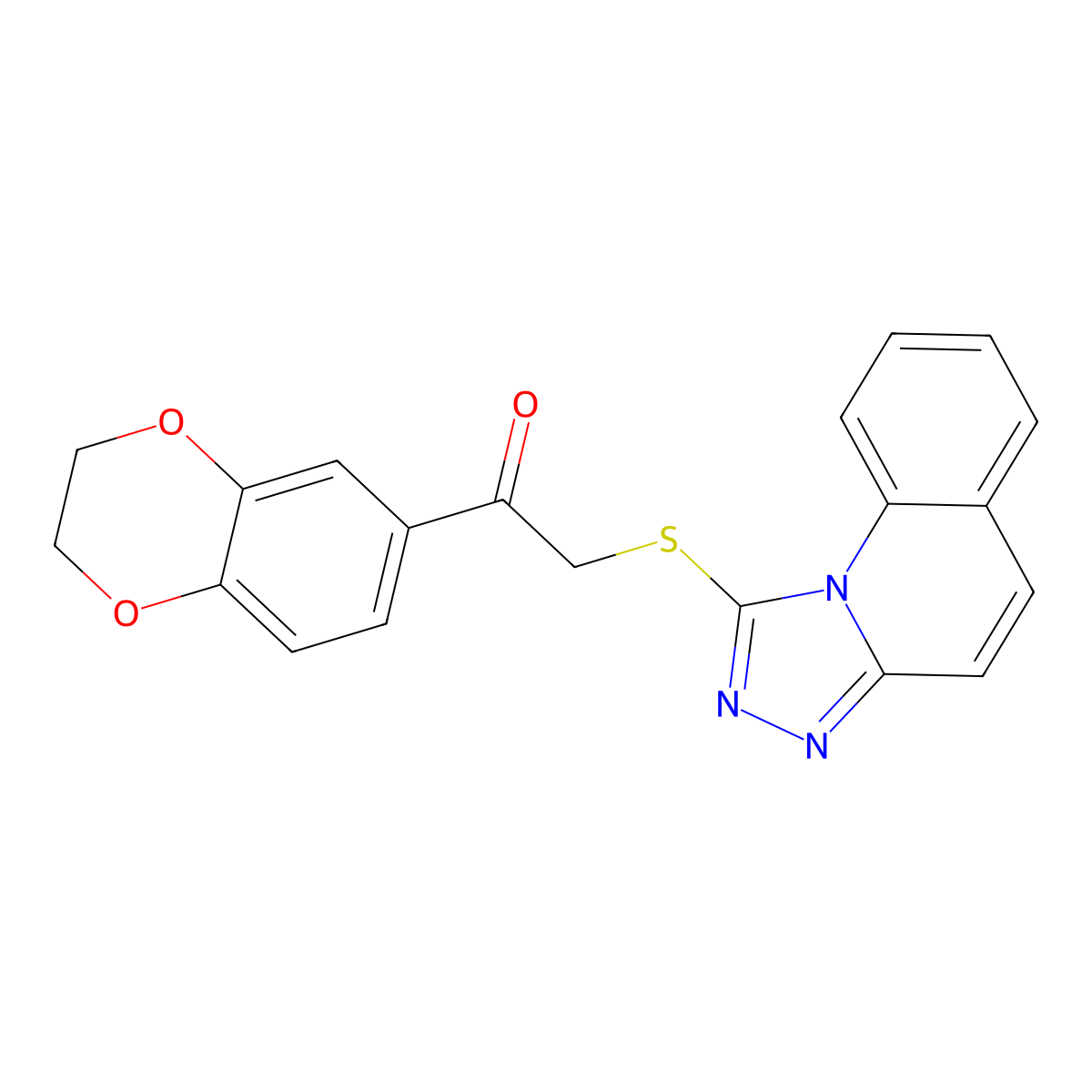 1-(2,3-Dihydro-1,4-benzodioxin-6-yl)-2-([1,2,4]triazolo[4,3-a]quinolin-1-ylsulfanyl)ethanone molecular structure, CAS 690961-52-5