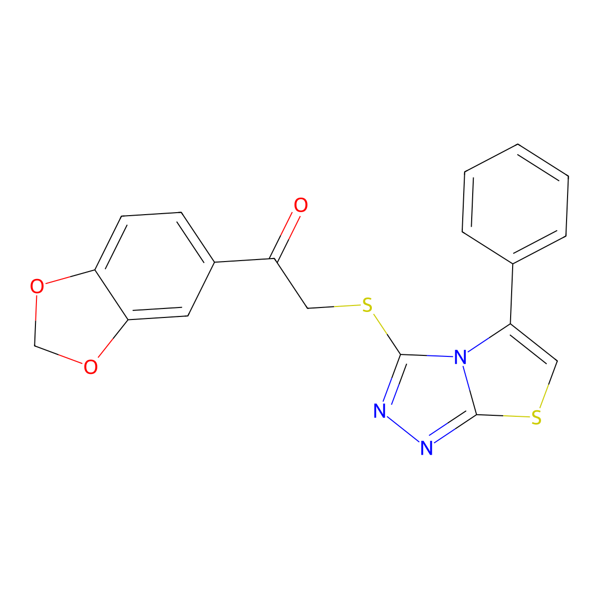 1-(1,3-Benzodioxol-5-yl)-2-[(5-phenyl[1,3]thiazolo[2,3-c][1,2,4]triazol-3-yl)sulfanyl]ethanone molecular structure, CAS 690961-63-8