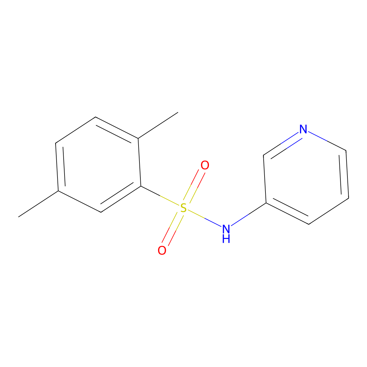 2,5-dimethyl-N-(3-pyridinyl)benzenesulfonamide molecular structure, CAS 690962-07-3