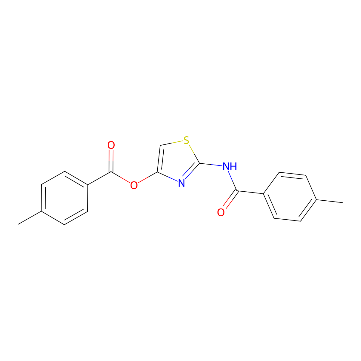 2-[(4-Methylbenzoyl)amino]-1,3-thiazol-4-yl 4-methylbenzoate molecular structure, CAS 690963-43-0