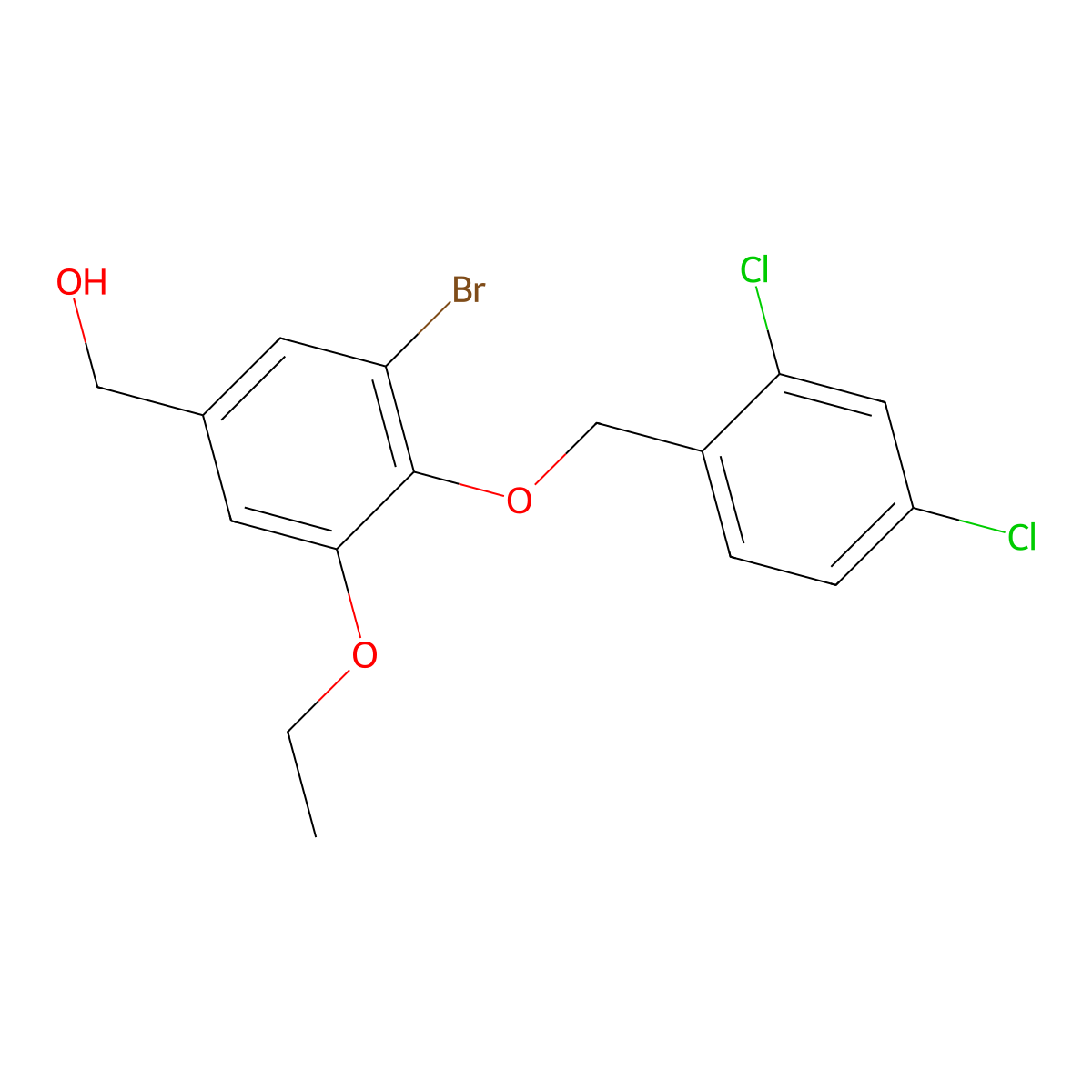[3-Bromo-4-[(2,4-dichlorophenyl)methoxy]-5-ethoxyphenyl]methanol molecular structure, CAS 690963-85-0
