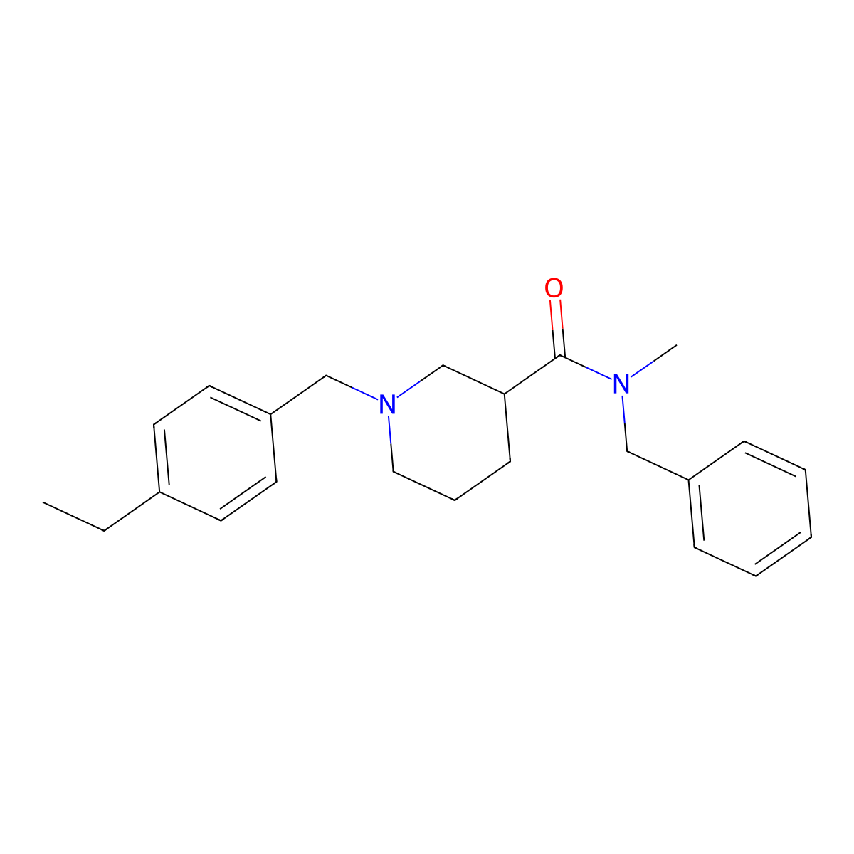 N-benzyl-1-[(4-ethylphenyl)methyl]-N-methylpiperidine-3-carboxamide molecular structure, CAS 690964-06-8