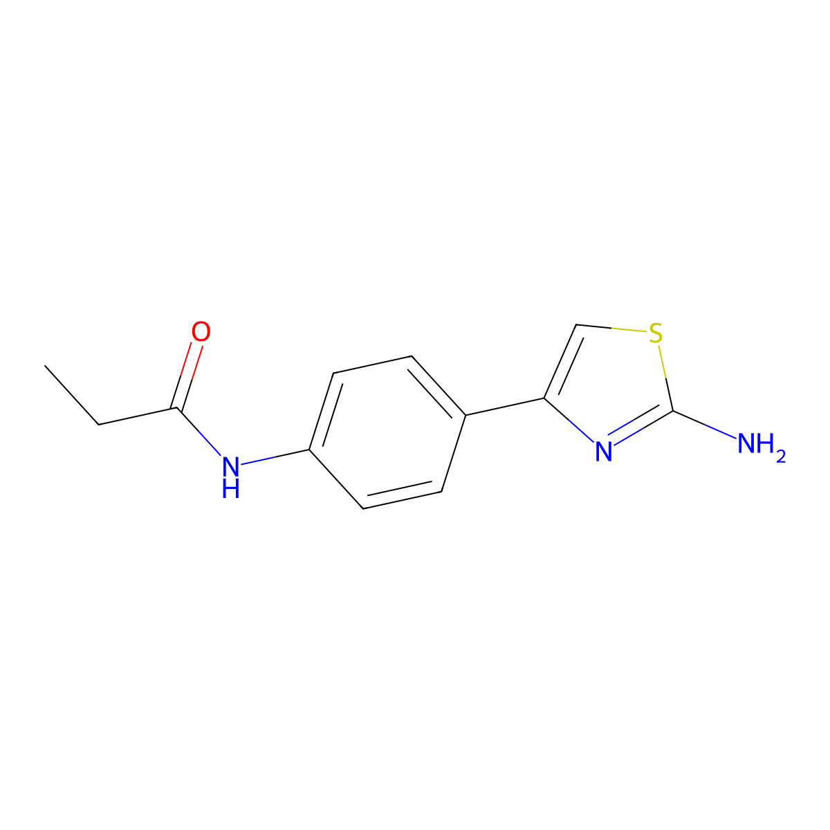N-[4-(2-amino-1,3-thiazol-4-yl)phenyl]propanamide molecular structure, CAS 690964-21-7