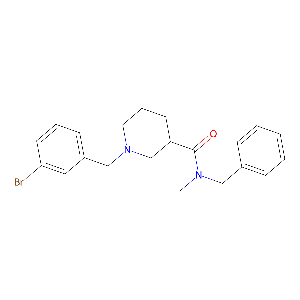 N-benzyl-1-[(3-bromophenyl)methyl]-N-methylpiperidine-3-carboxamide molecular structure, CAS 690964-51-3