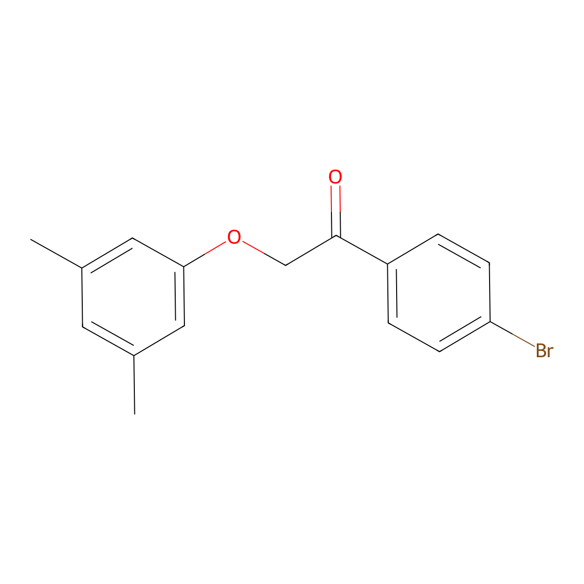 1-(4-Bromophenyl)-2-(3,5-dimethylphenoxy)ethanone molecular structure, CAS 690964-55-7