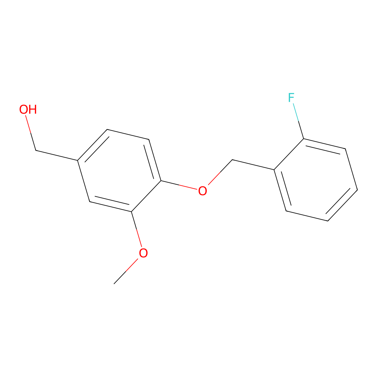 4-[(2-Fluorophenyl)methoxy]-3-methoxybenzenemethanol molecular structure, CAS 690964-69-3