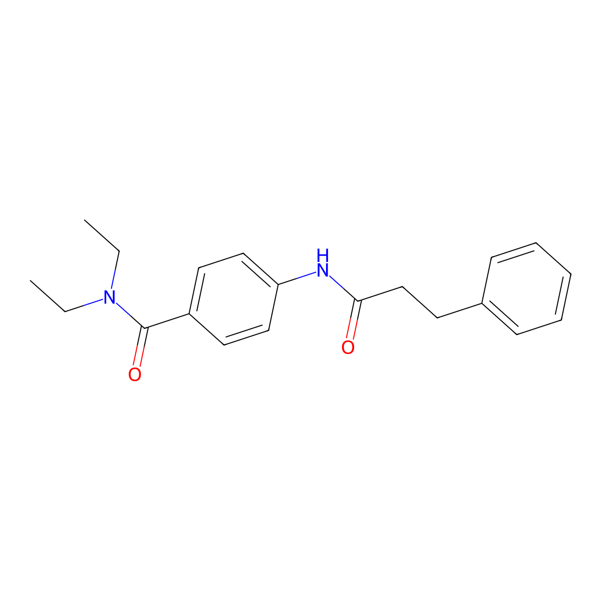 N,N-diethyl-4-(3-phenylpropanoylamino)benzamide molecular structure, CAS 690964-72-8
