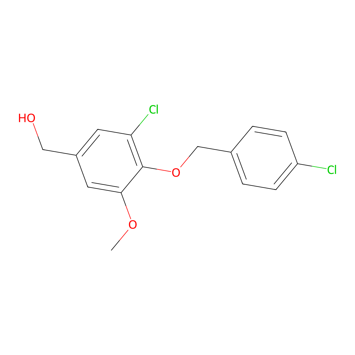 [3-Chloro-4-[(4-chlorophenyl)methoxy]-5-methoxyphenyl]methanol molecular structure, CAS 690965-14-1