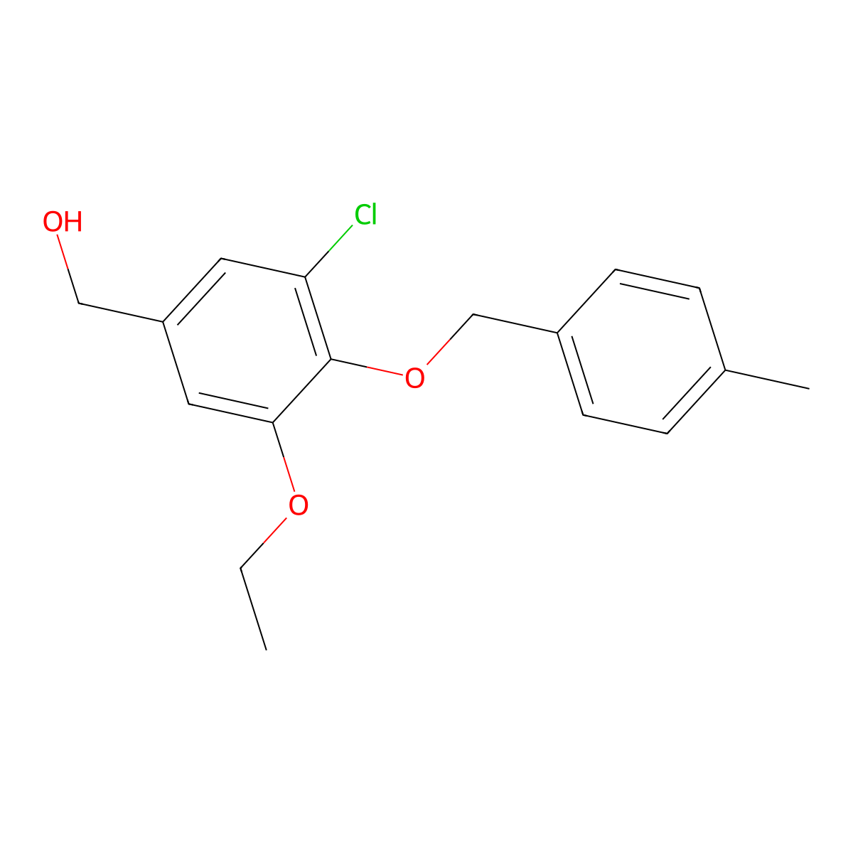 [3-Chloro-5-ethoxy-4-[(4-methylphenyl)methoxy]phenyl]methanol molecular structure, CAS 690965-76-5