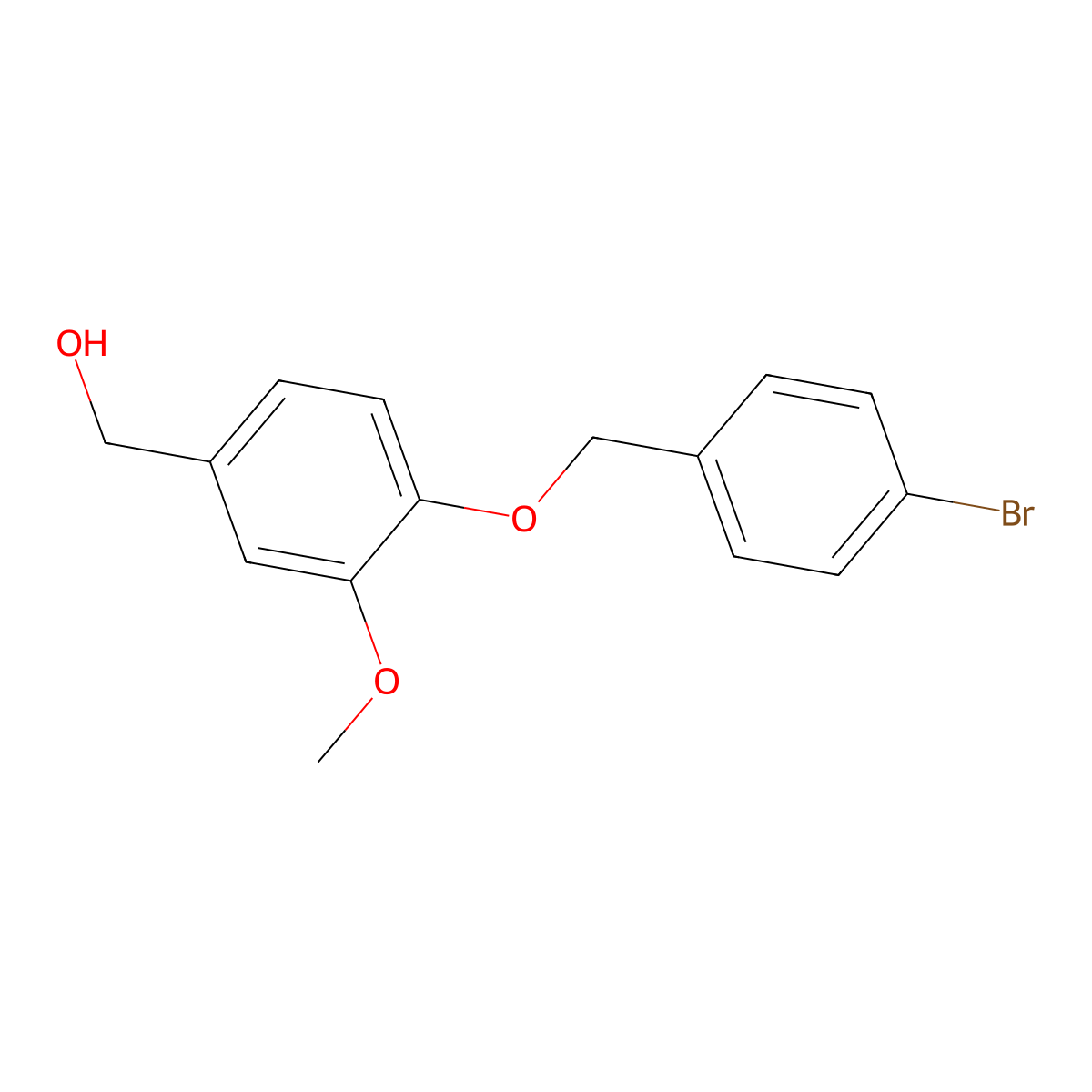{4-[(4-Bromobenzyl)oxy]-3-methoxyphenyl}methanol molecular structure, CAS 690966-16-6