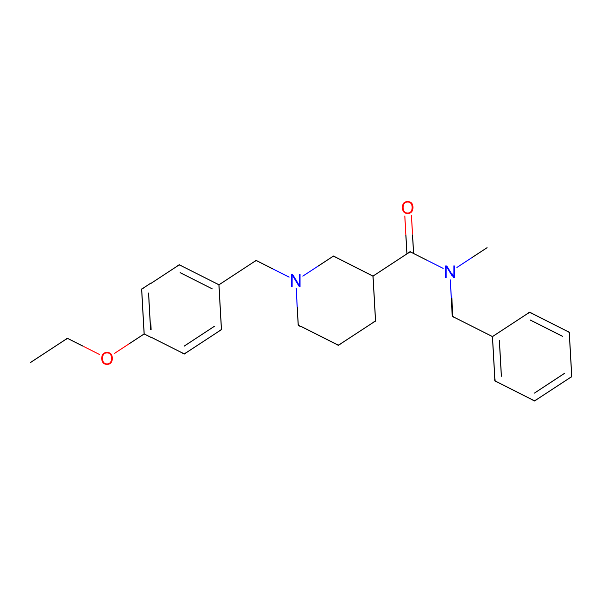 N-benzyl-1-[(4-ethoxyphenyl)methyl]-N-methylpiperidine-3-carboxamide molecular structure, CAS 690966-19-9
