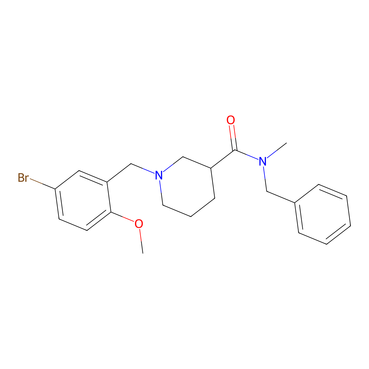 N-benzyl-1-[(5-bromo-2-methoxyphenyl)methyl]-N-methylpiperidine-3-carboxamide molecular structure, CAS 690966-66-6