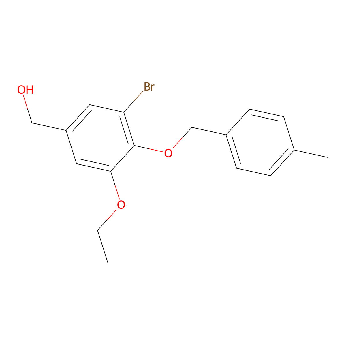[3-Bromo-5-ethoxy-4-[(4-methylphenyl)methoxy]phenyl]methanol molecular structure, CAS 690966-78-0
