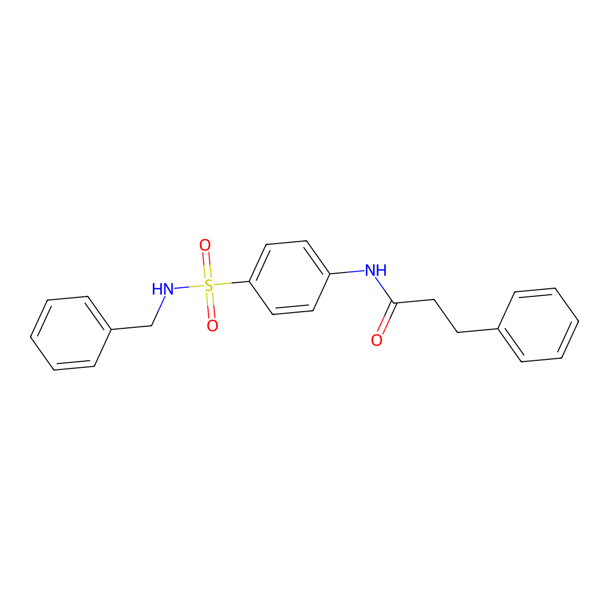 N-[4-(benzylsulfamoyl)phenyl]-3-phenylpropanamide molecular structure, CAS 690967-09-0