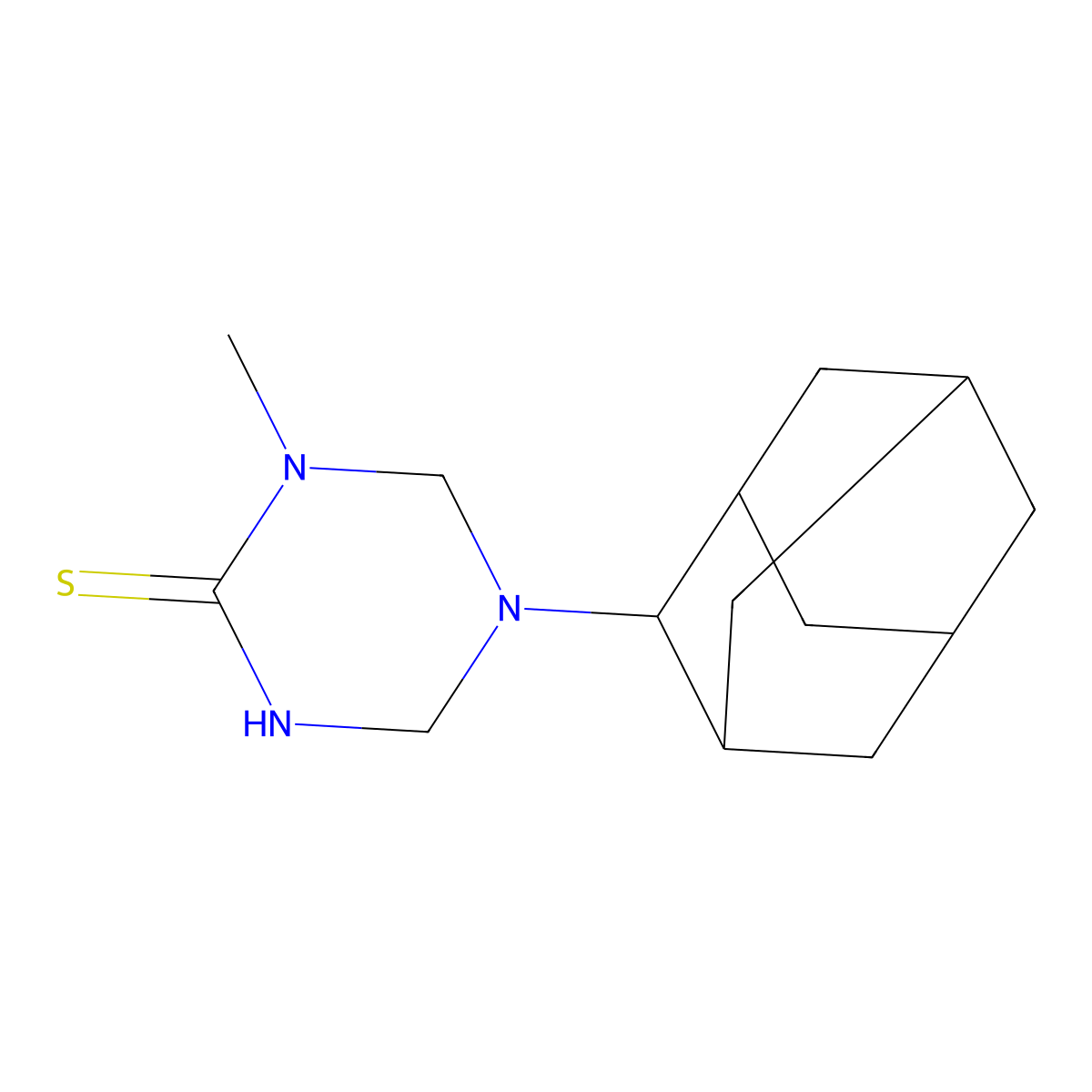 5-(2-Adamantyl)-1-methyl-1,3,5-triazinane-2-thione molecular structure, CAS 690967-27-2