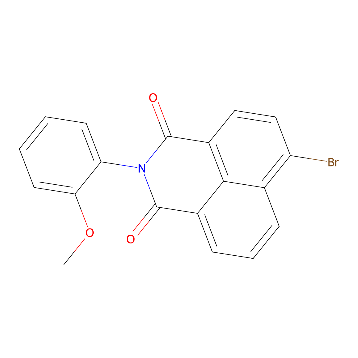 6-bromo-2-(2-methoxyphenyl)-1H-benzo[de]isoquinoline-1,3(2H)-dione molecular structure, CAS 690967-40-9