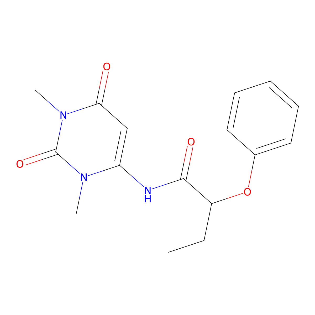 N-(1,3-dimethyl-2,6-dioxopyrimidin-4-yl)-2-phenoxybutanamide molecular structure, CAS 690967-81-8