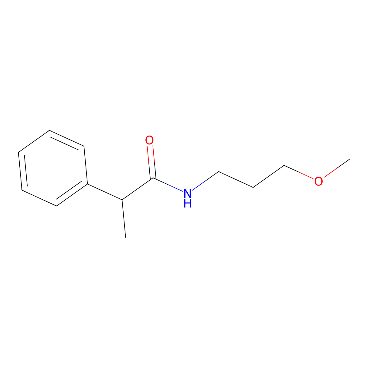 N-(3-methoxypropyl)-2-phenylpropanamide molecular structure, CAS 690968-34-4