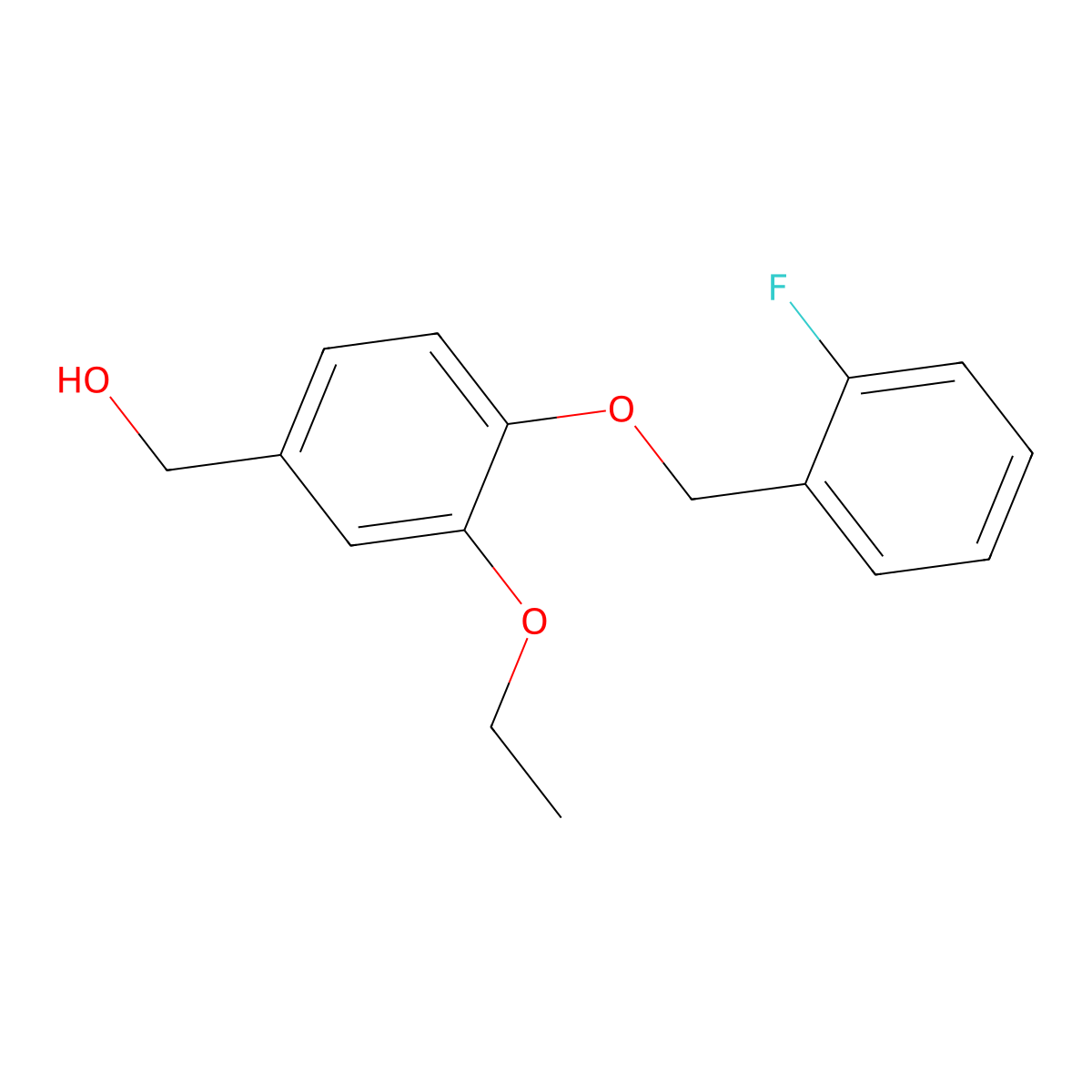 {3-Ethoxy-4-[(2-fluorobenzyl)oxy]phenyl}methanol molecular structure, CAS 690968-60-6