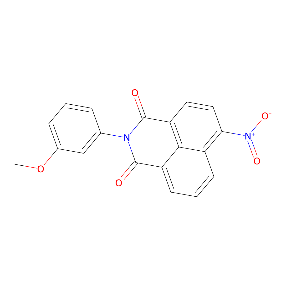 2-(3-methoxyphenyl)-6-nitro-1H-benzo[de]isoquinoline-1,3(2H)-dione molecular structure, CAS 690968-76-4
