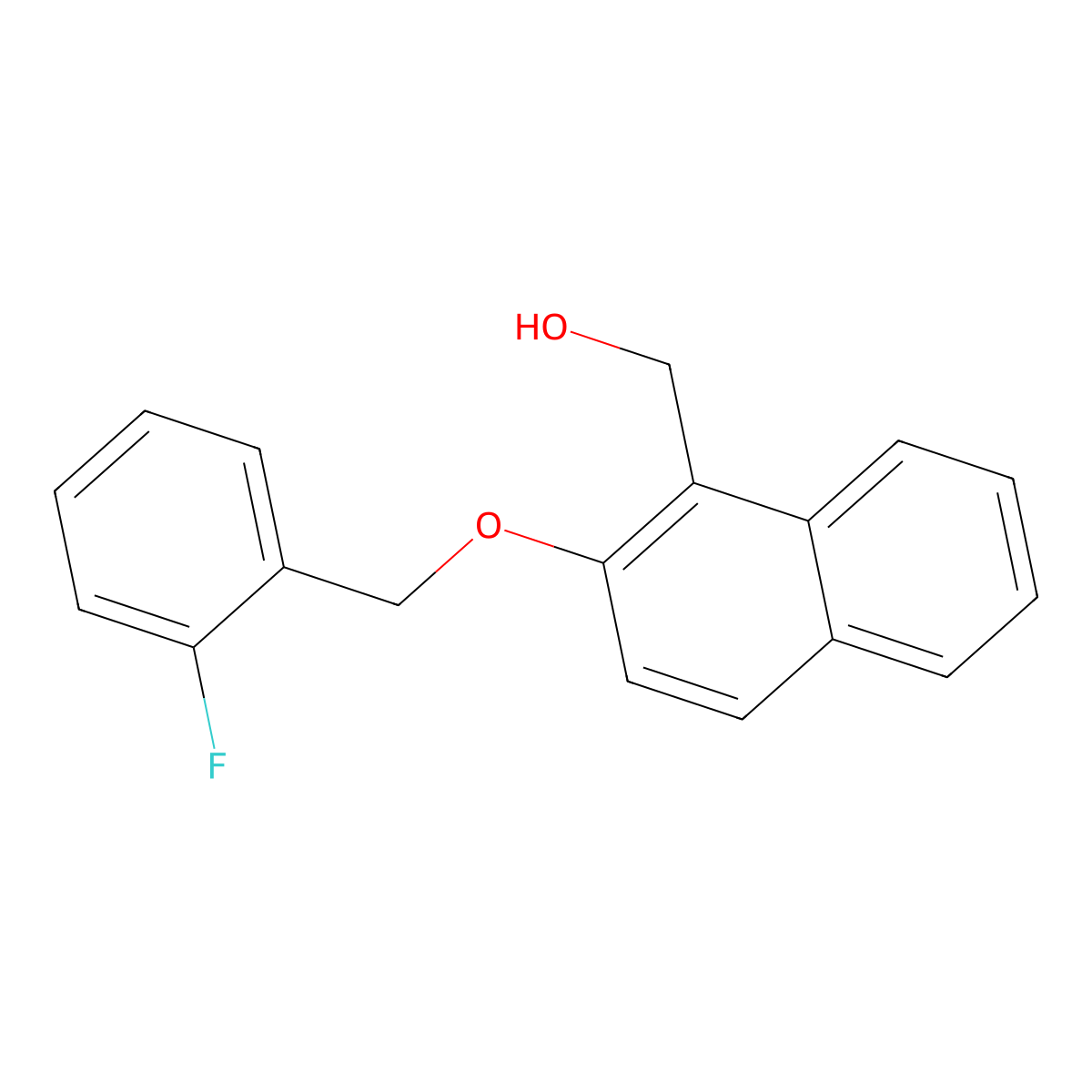 2-[(2-Fluorophenyl)methoxy]-1-naphthalenemethanol molecular structure, CAS 690969-17-6