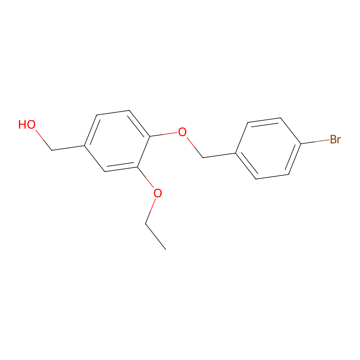 {4-[(4-Bromobenzyl)oxy]-3-ethoxyphenyl}methanol molecular structure, CAS 690969-36-9