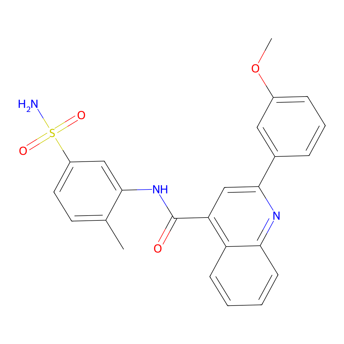 2-(3-methoxyphenyl)-N-(2-methyl-5-sulfamoylphenyl)quinoline-4-carboxamide molecular structure, CAS 690969-85-8