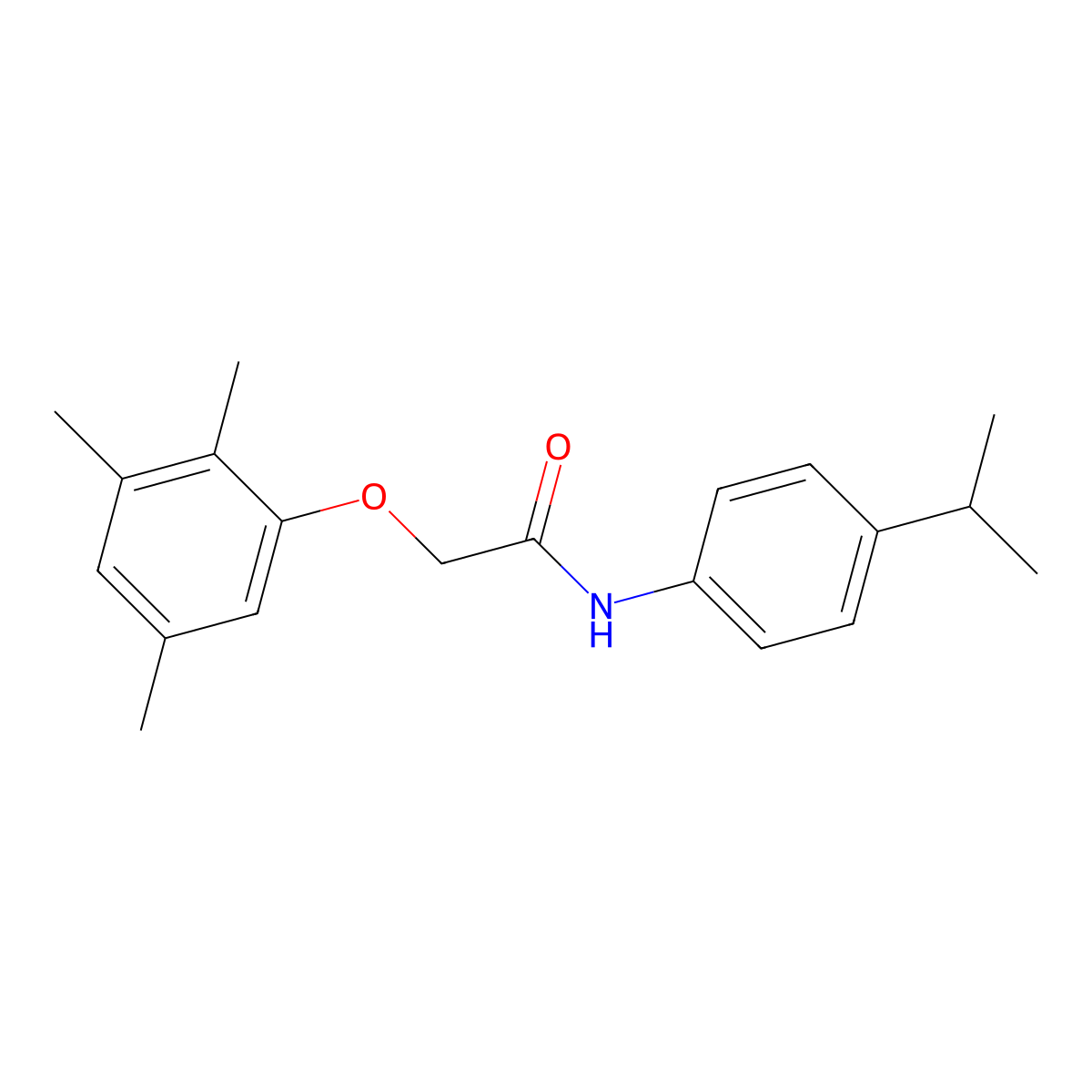 N-(4-propan-2-ylphenyl)-2-(2,3,5-trimethylphenoxy)acetamide molecular structure, CAS 690970-01-5