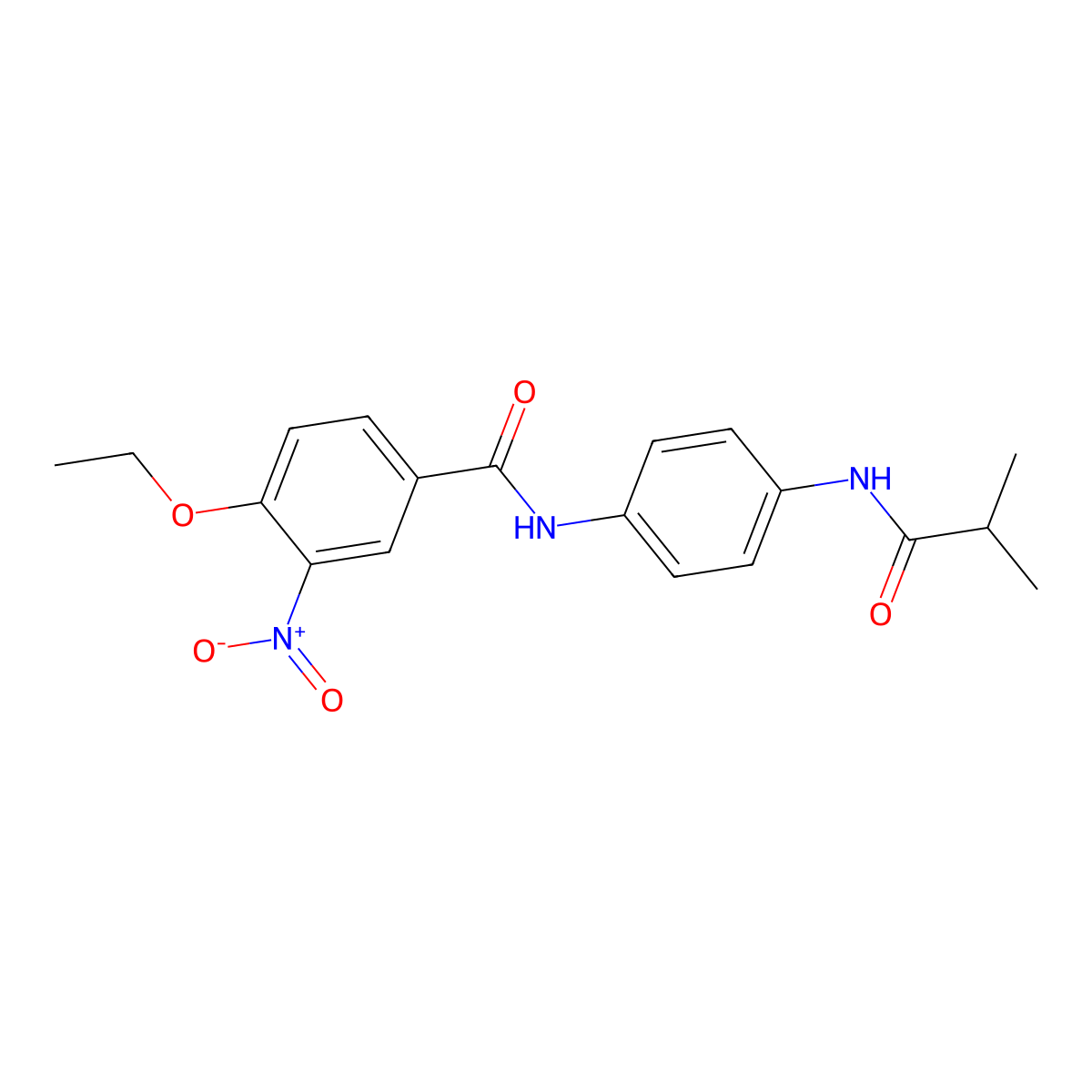 4-ethoxy-N-[4-(2-methylpropanoylamino)phenyl]-3-nitrobenzamide molecular structure, CAS 690970-39-9