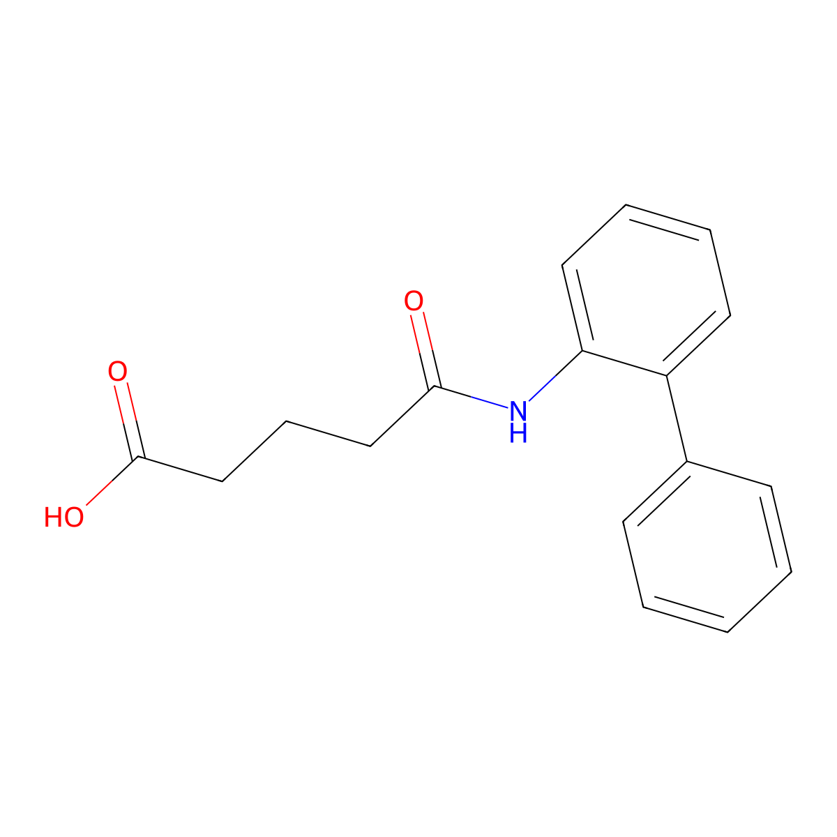 5-([1,1'-Biphenyl]-2-ylamino)-5-oxopentanoic acid molecular structure, CAS 690970-66-2
