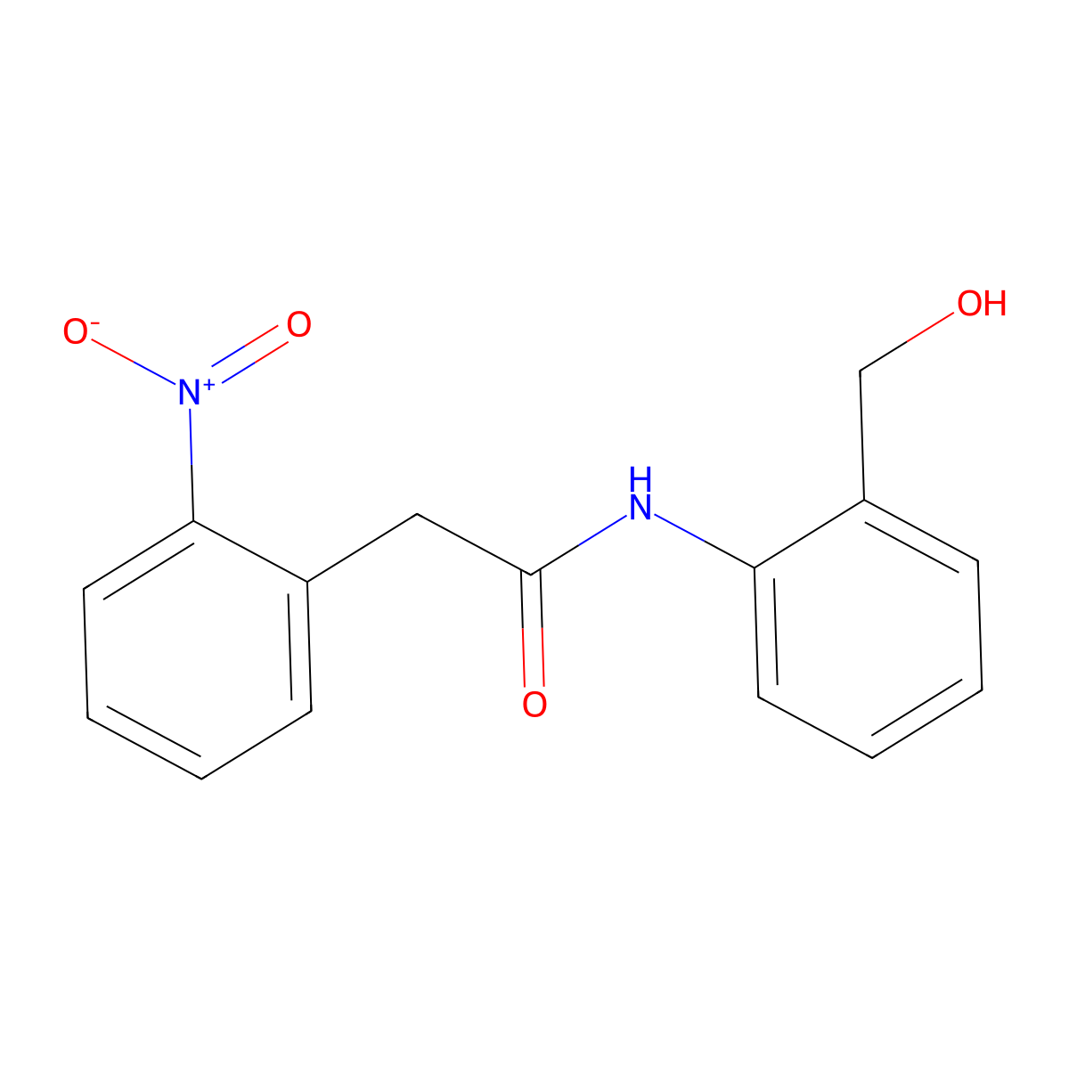 N-[2-(hydroxymethyl)phenyl]-2-(2-nitrophenyl)acetamide molecular structure, CAS 690970-76-4