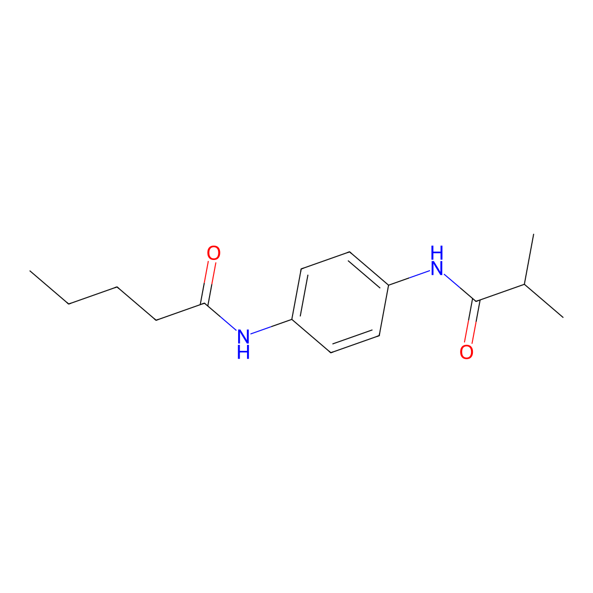 N-[4-(2-methylpropanoylamino)phenyl]pentanamide molecular structure, CAS 690970-82-2