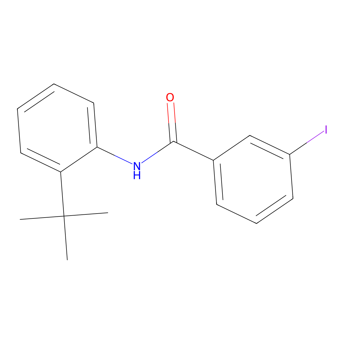 N-(2-tert-butylphenyl)-3-iodobenzamide molecular structure, CAS 690972-86-2