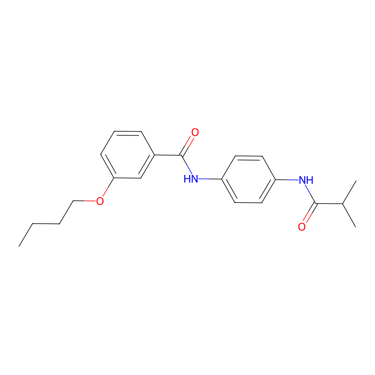 3-butoxy-N-[4-(isobutyrylamino)phenyl]benzamide molecular structure, CAS 690972-98-6