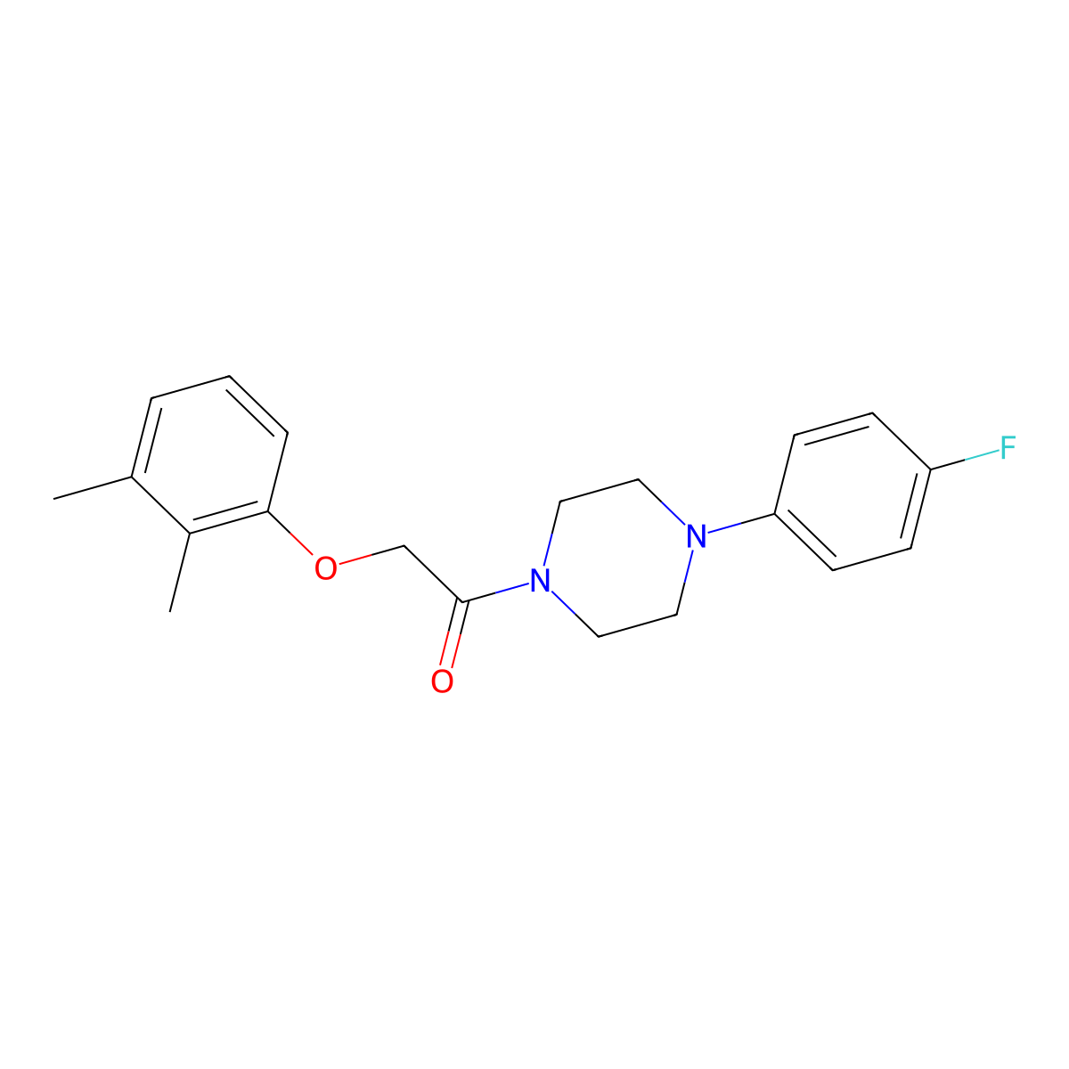 2-(2,3-Dimethylphenoxy)-1-[4-(4-fluorophenyl)piperazin-1-yl]ethanone molecular structure, CAS 690973-26-3